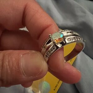 Elegant Silver Moissanite unisex Ring in size 12 💥🔥